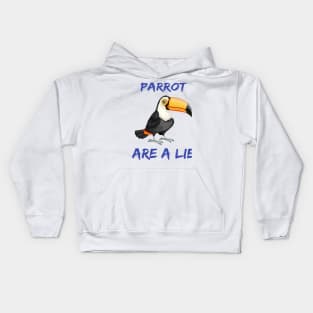 PARROT ARE A LIE GIFT Kids Hoodie